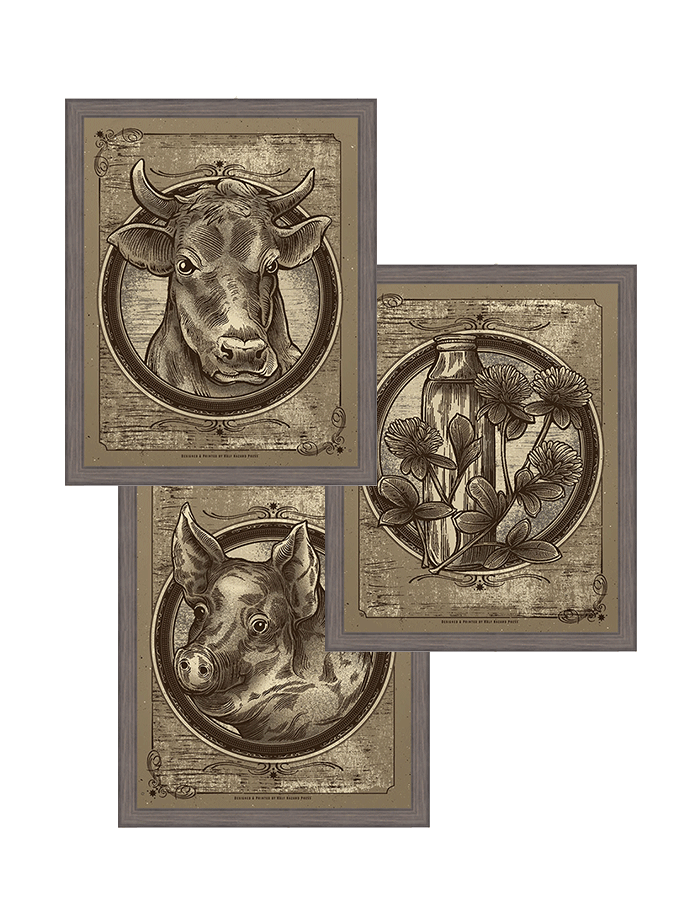 Rural Life | Pig x Cow x Floral