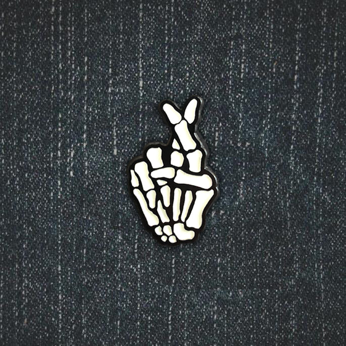 Fingers Crossed *Glow* Pin