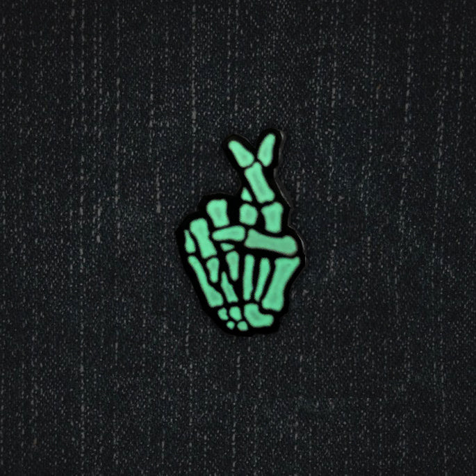 Fingers Crossed *Glow* Pin