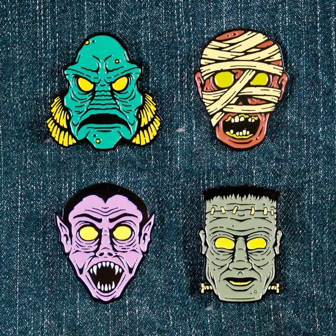 Hollow-Eyed Dracula Pin