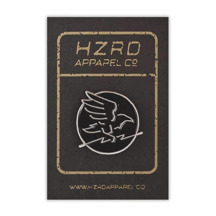 HZRD Silver Crow Pin