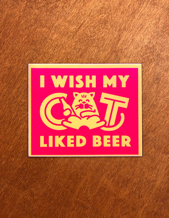 Beer Cat Sticker