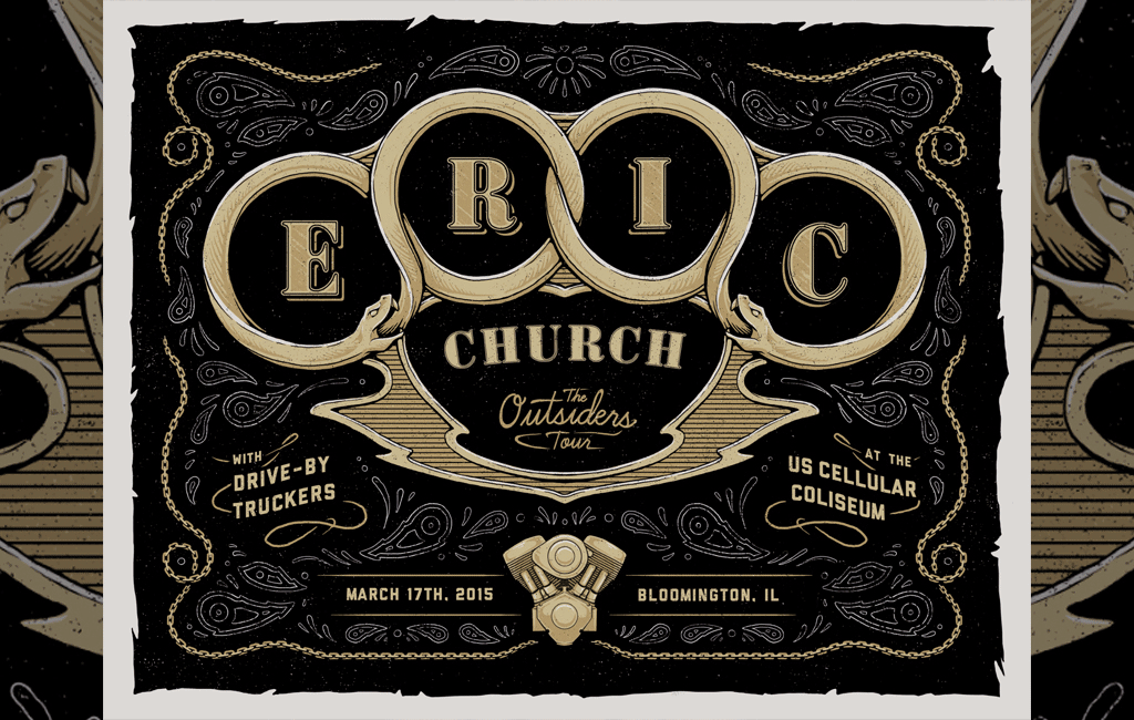 = ERIC CHURCH | US CELLULAR =<br><small><i>Limited Edition Print - Sold Out Show</i></small>