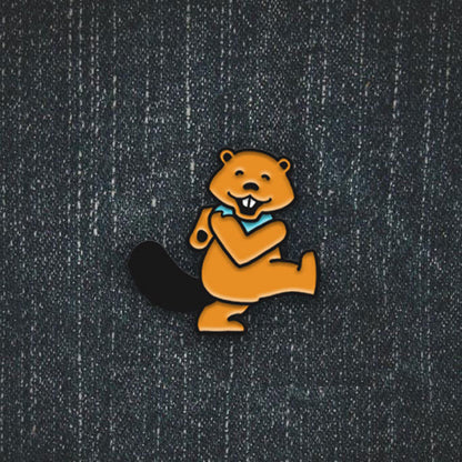 Orange Beaver Pin