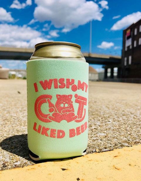 Beer Cat Beer Sweater - Mint