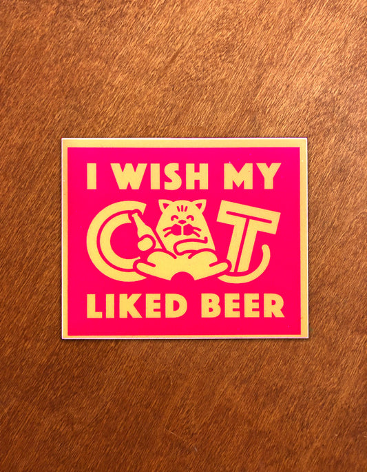 Beer Cat Sticker