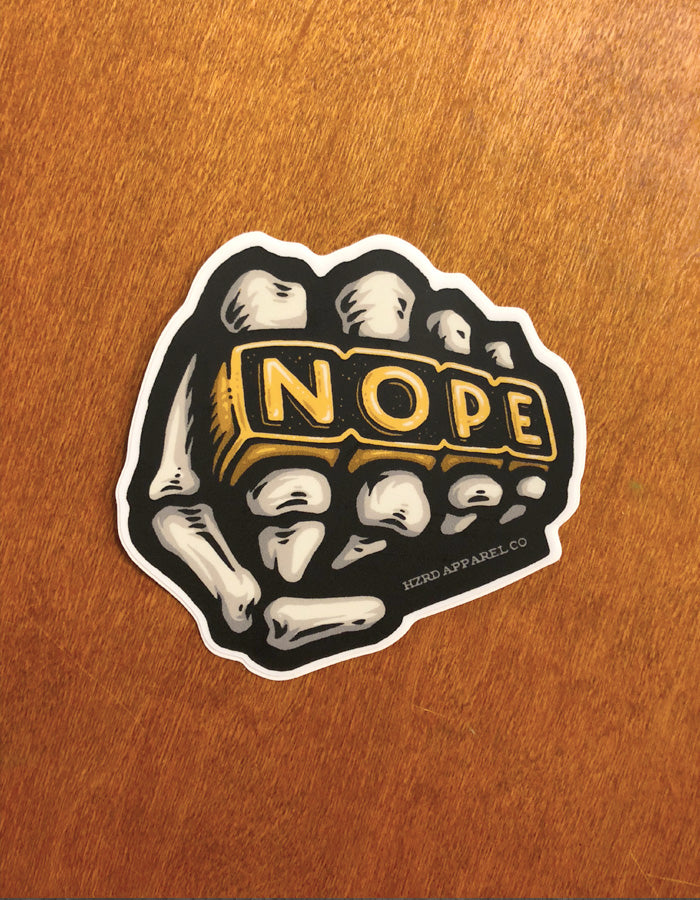 Nope Knucks Sticker