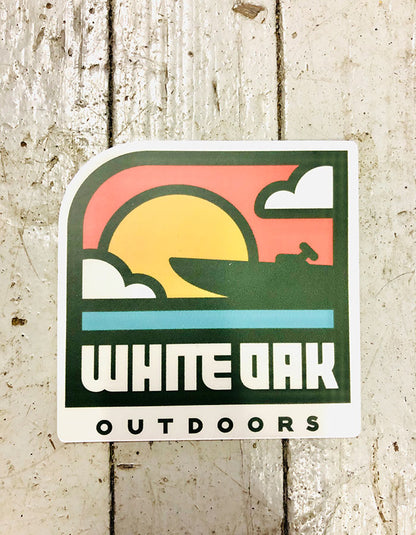 Boat Sunset Sticker